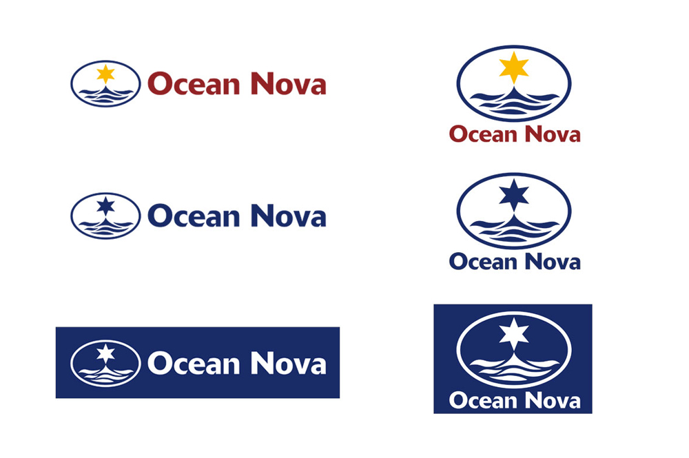 Ocean Nova Logo als Beispiel für Kleidung bedrucken